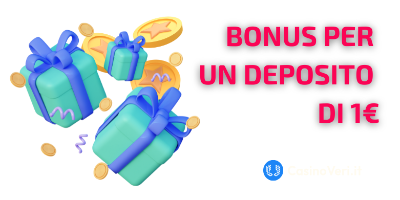 Tipologie di Bonus Disponibili con Deposito da 1€ nei Casinò Stranieri